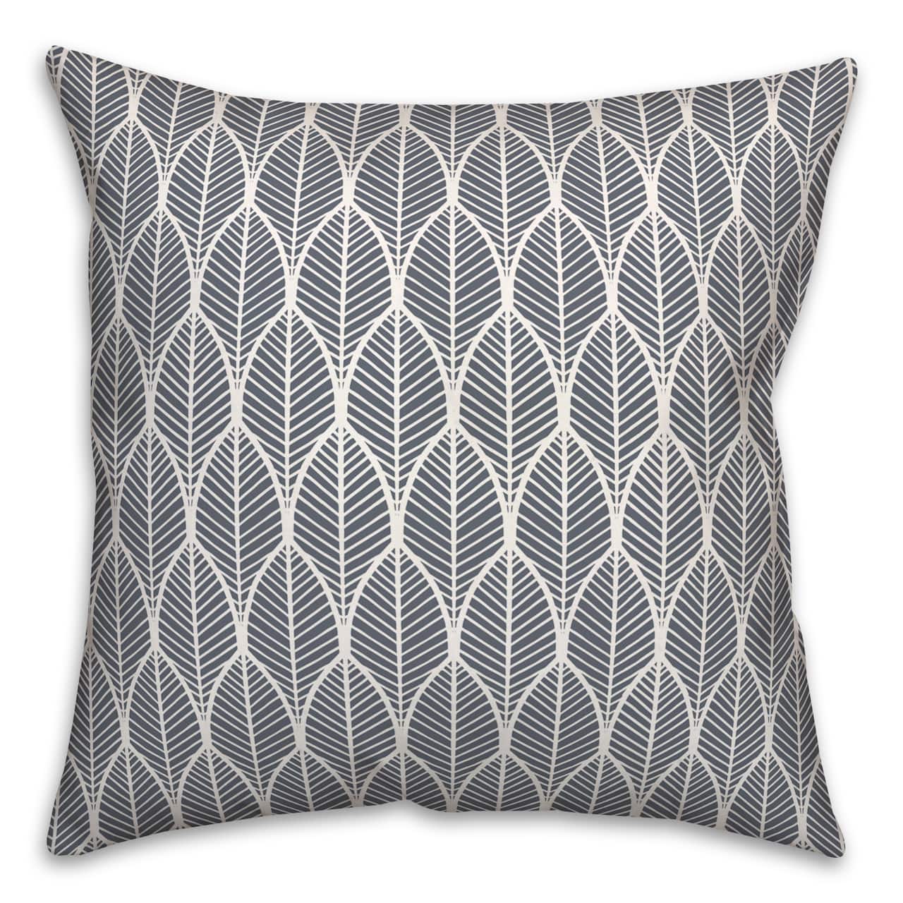 Leaf Pattern Indoor/Outdoor Throw Pillow